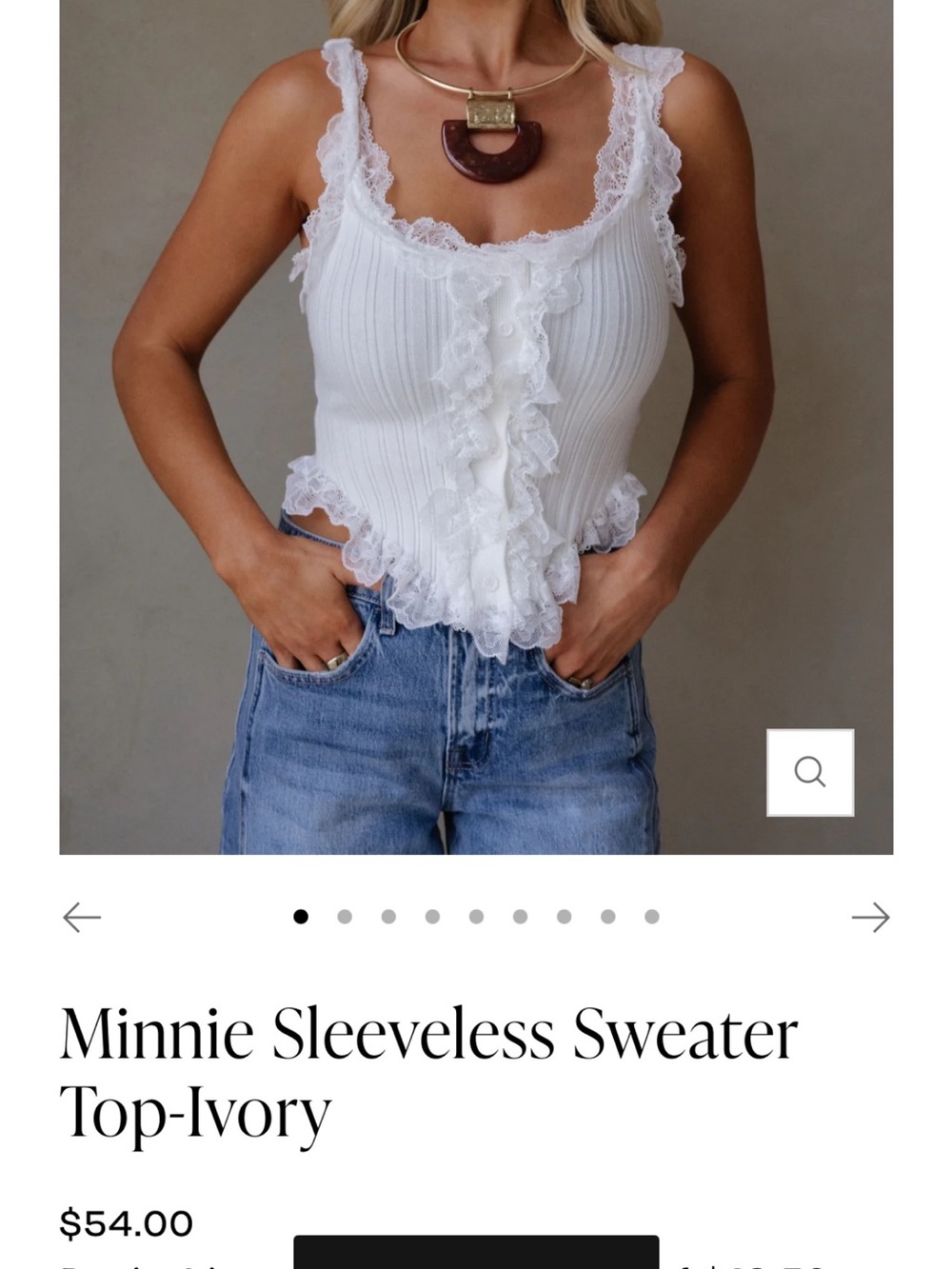 White Lace-Trim Ribbed Camisole Tank - Women